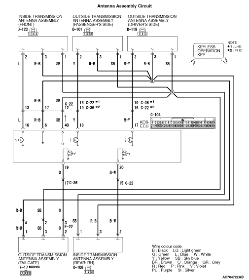 Code No.b2412 Lf Antenna Power Voltage