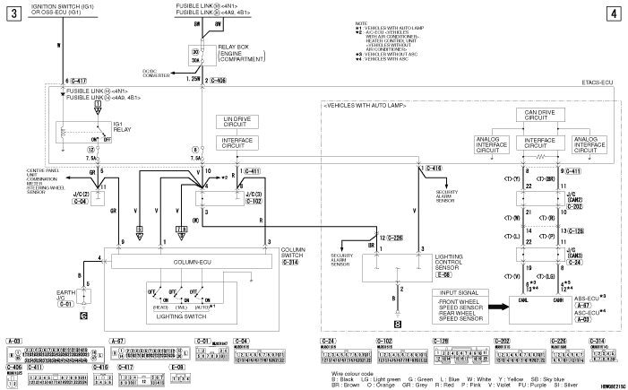 TAIL LAMP, POSITION LAMP, LICENCE PLATE LAMP AND LIGHTING MONITOR BUZZER