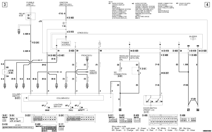 TAIL LAMP, POSITION LAMP, LICENCE PLATE LAMP AND LIGHTING MONITOR BUZZER